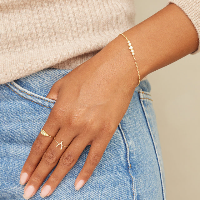 Diamond Mini Wishbone Ring