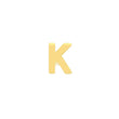 Mini Uppercase Letter Stud - K