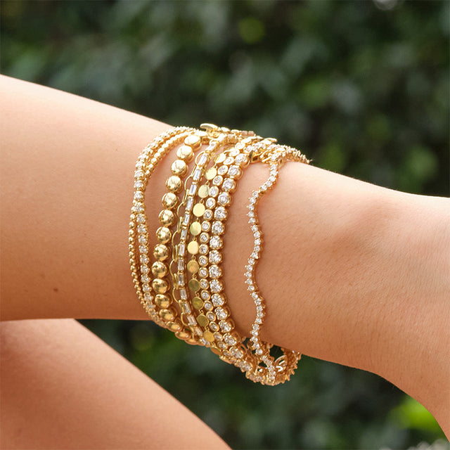 Luxe Bezel Tennis Bracelet