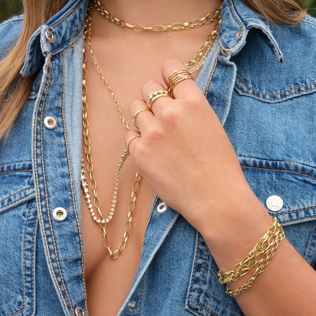 30 Inch Medium Edith Link Necklace