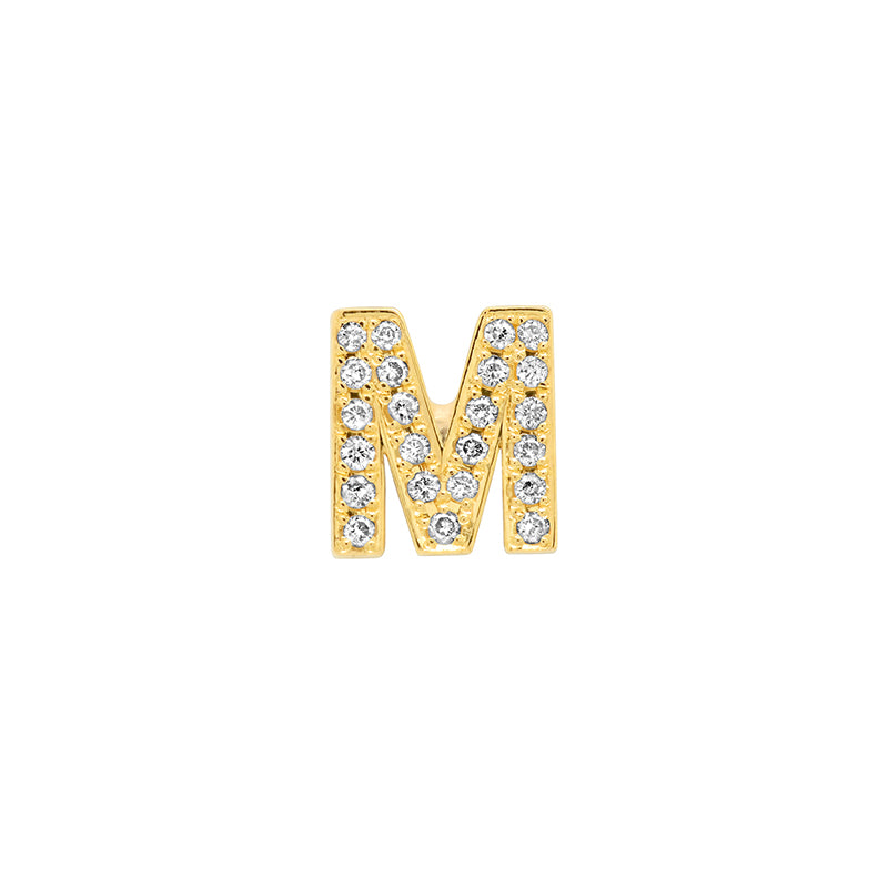 Diamond Mini Uppercase Letter Bracelet - M