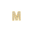 Diamond Mini Uppercase Letter Stud - M
