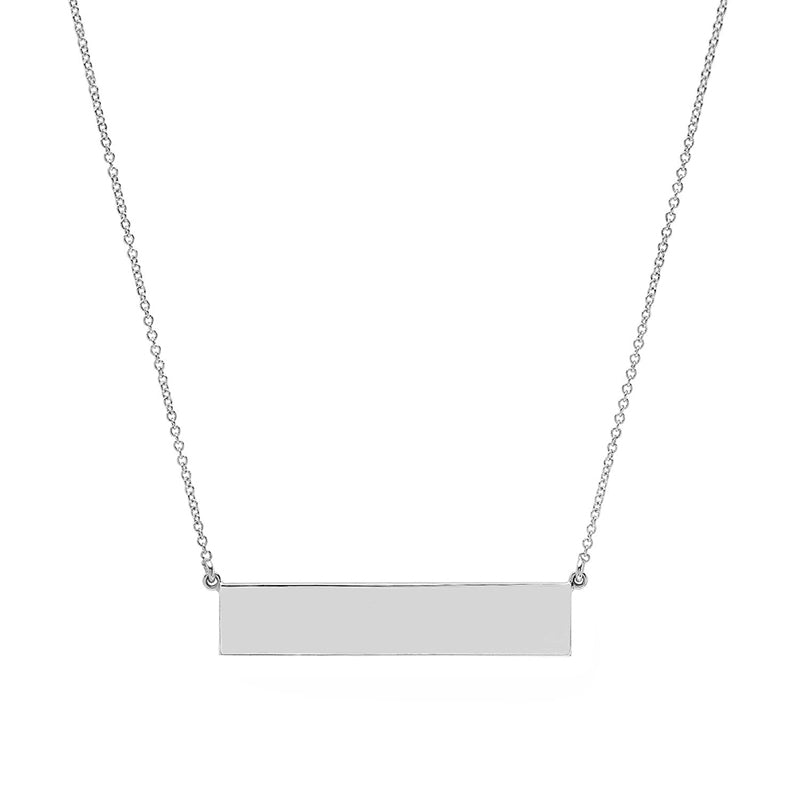 White gold nameplate necklace Clearance