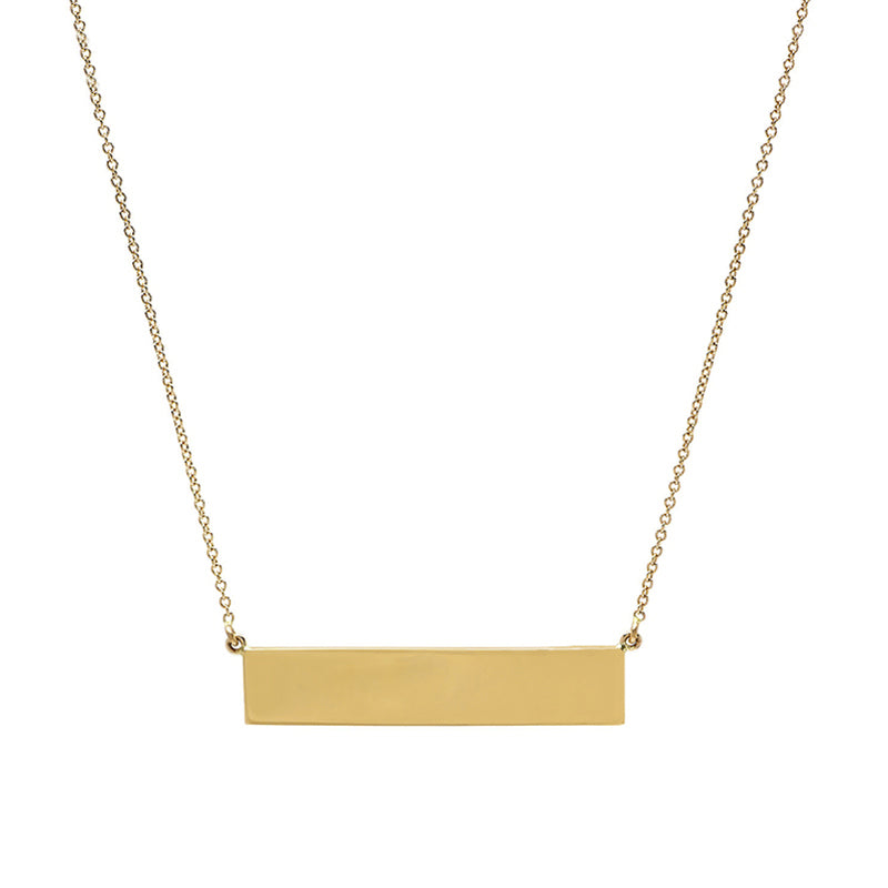 Yellow Gold Nameplate Necklace for Women