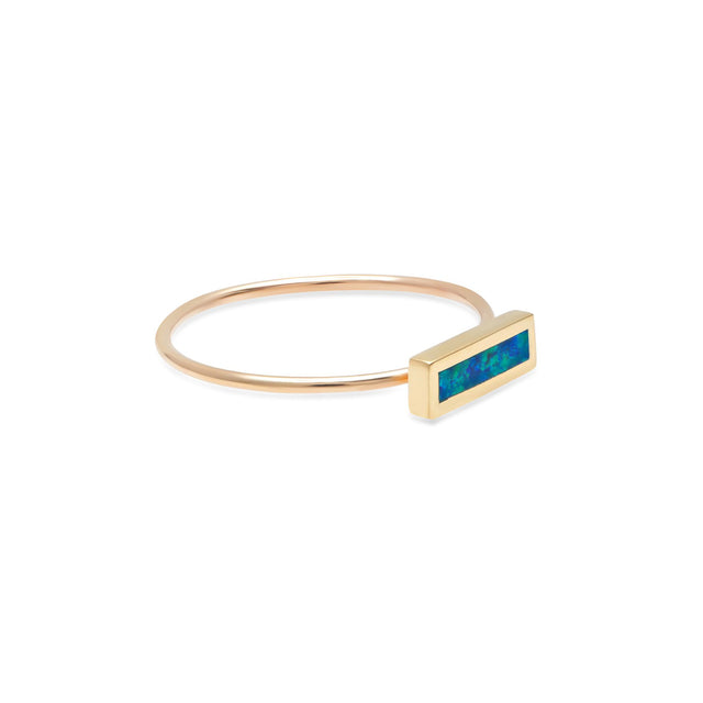 Opal Inlay Bar Ring