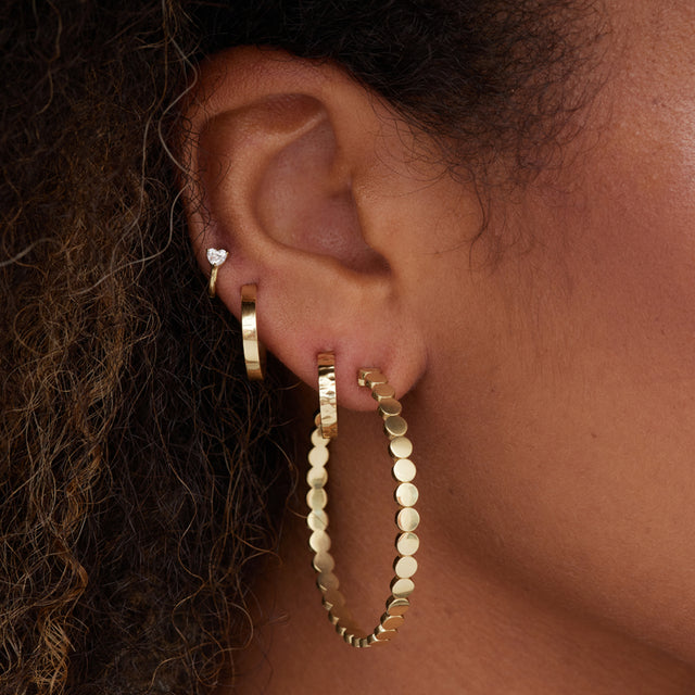 Mini Circle Link Medium Hoops
