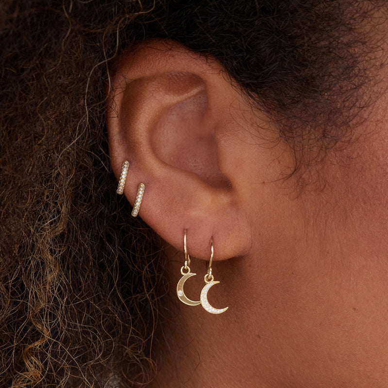 Mini Carson Moon Drop Earrings