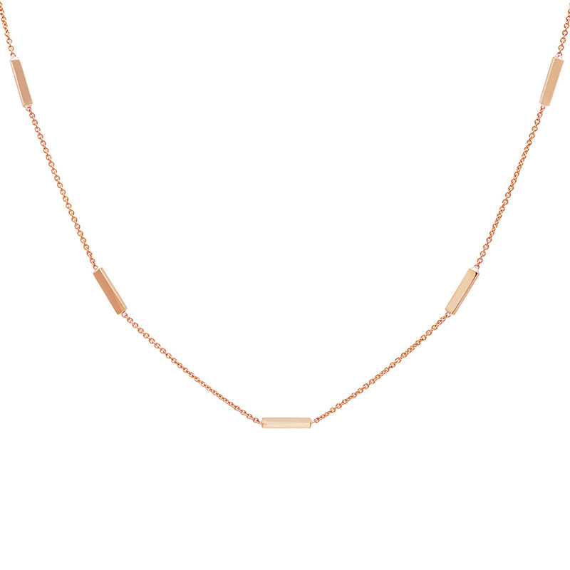Rose Gold Bar By-The-Inch Necklace