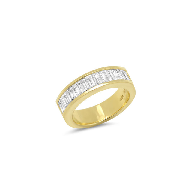 Channel Set Diamond Pinky Ring