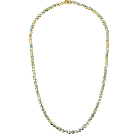 Turquoise Mini Bezel Tennis Necklace