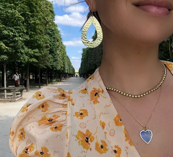 Large Hammered Open Teardrop Earrings