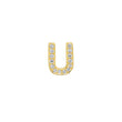 Diamond Mini Uppercase Letter Stud - U