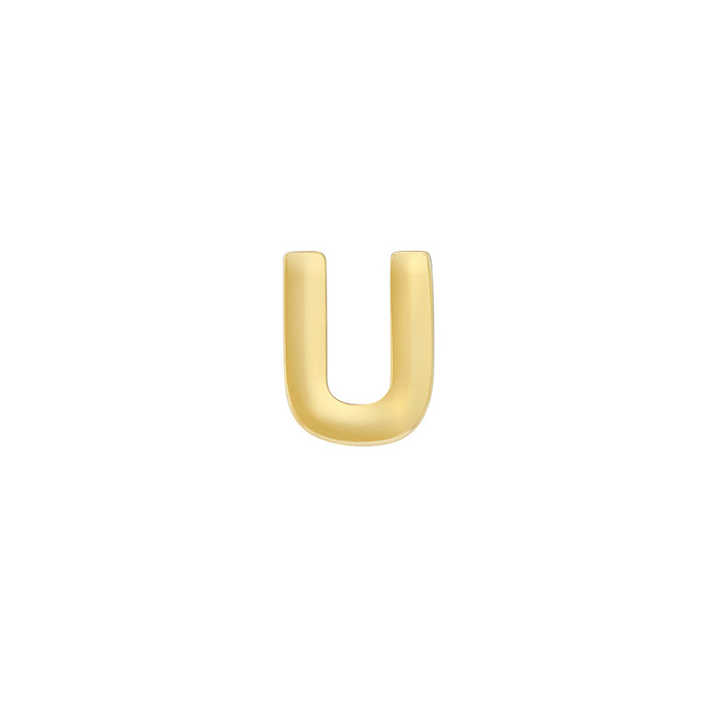 Mini Uppercase Letter Stud - U