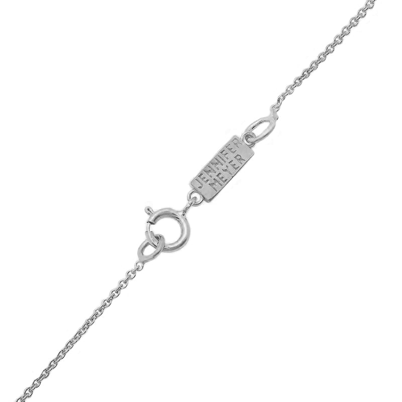 White Gold Diamond Mini Leaf Necklace