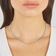 White Gold 3-Prong Diamond Tennis Necklace