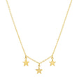 3 Mini Star Dangle Necklace