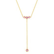 3 Illusion-Set Pink Sapphire Lariat