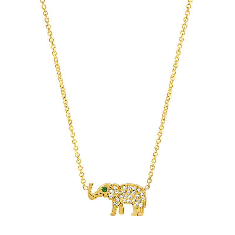 Diamond Mini Elephant Necklace