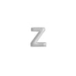 White Gold Mini Uppercase Letter Stud - Z