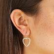 Diamond Large Open Heart Drop Earrings