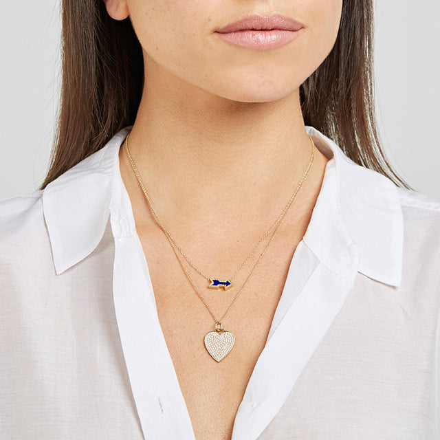 Large Diamond Heart Necklace