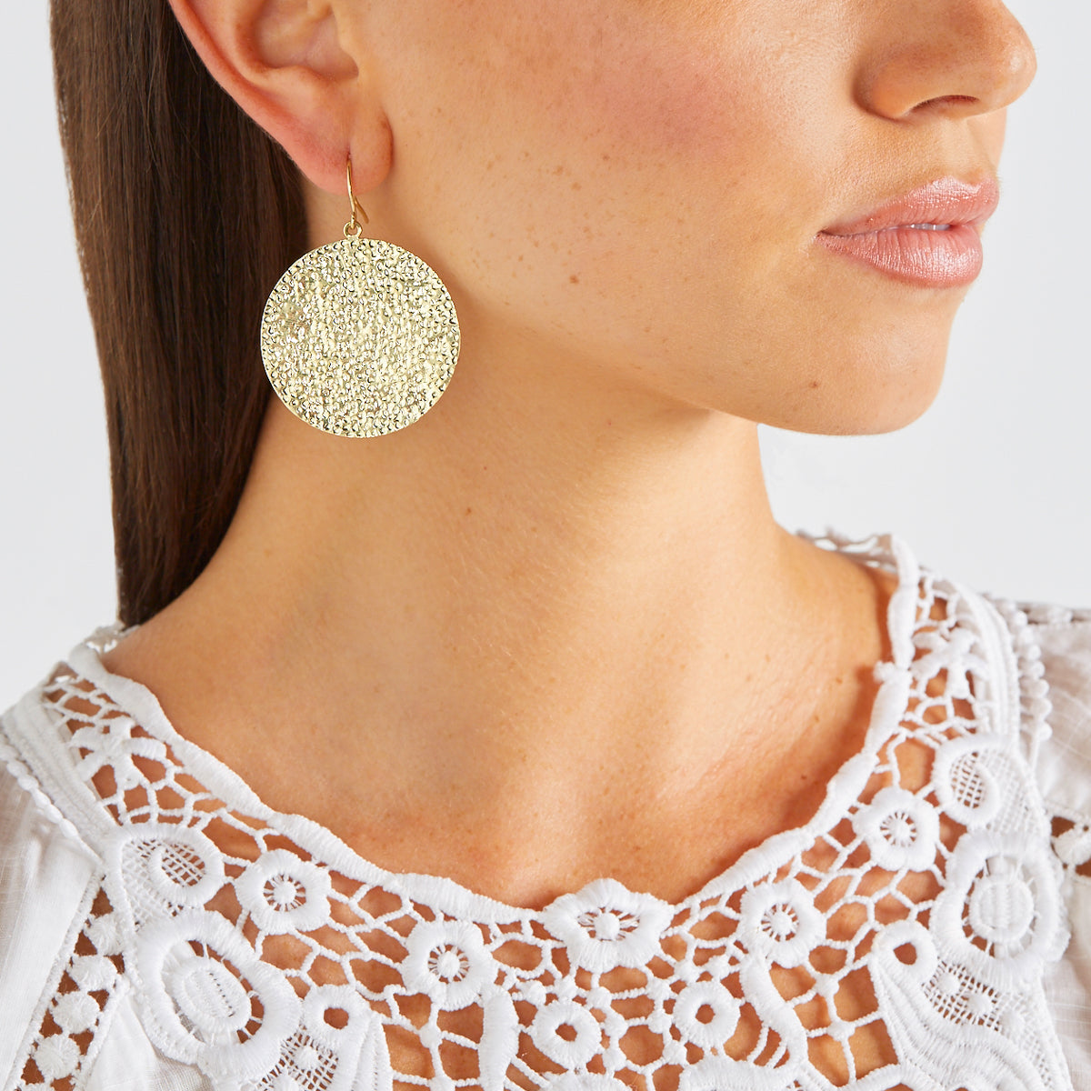 Hammered Disc Earrings: Choose Sterling Silver or 14kt Gold-Filled — Marsha  Drake Jewelry