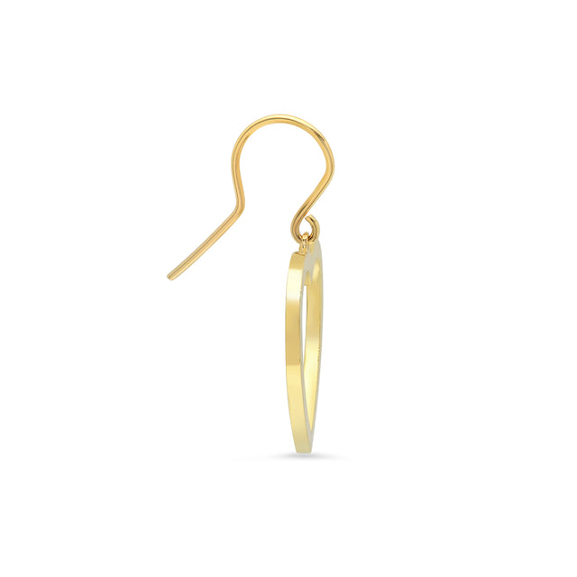 Large Open Heart Drop Earrings