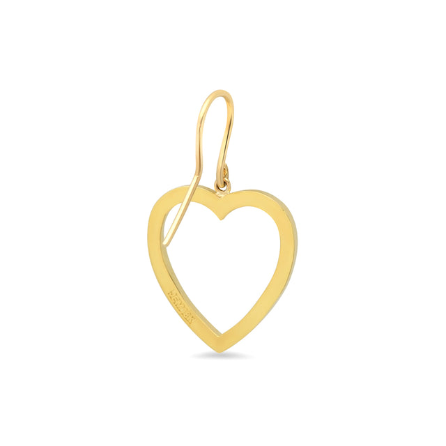 Large Open Heart Drop Earrings