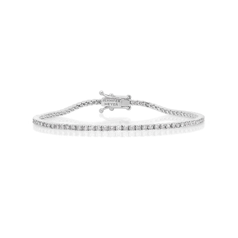 White Gold 4-Prong Diamond Tennis Bracelet
