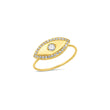 Medium Evil Eye Ring with Diamonds