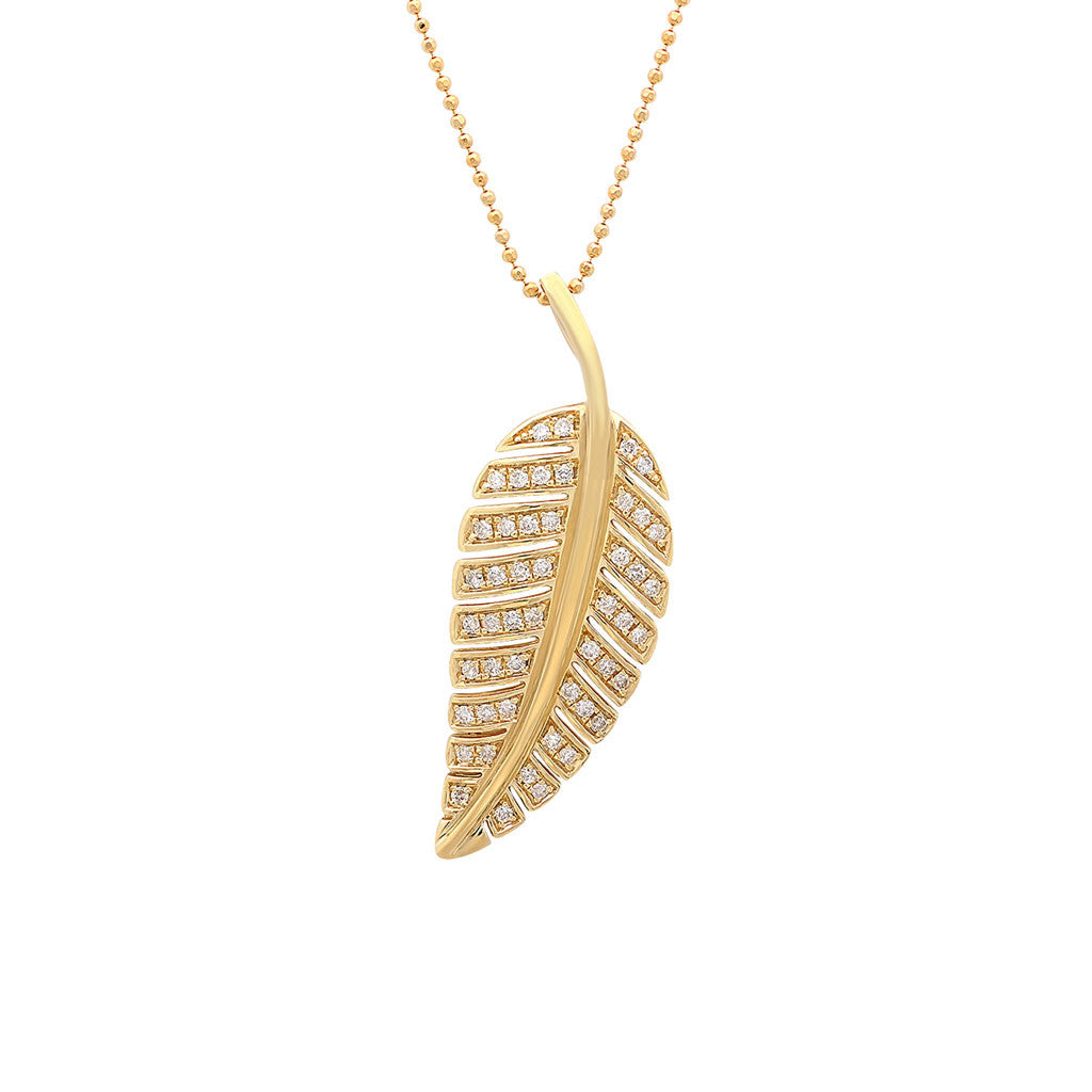 Large Diamond Leaf Necklace for Women | Jennifer Meyer