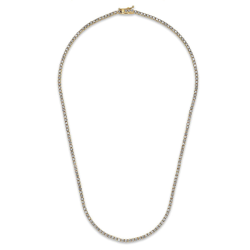 Small 4-Prong Diamond Tennis Necklace