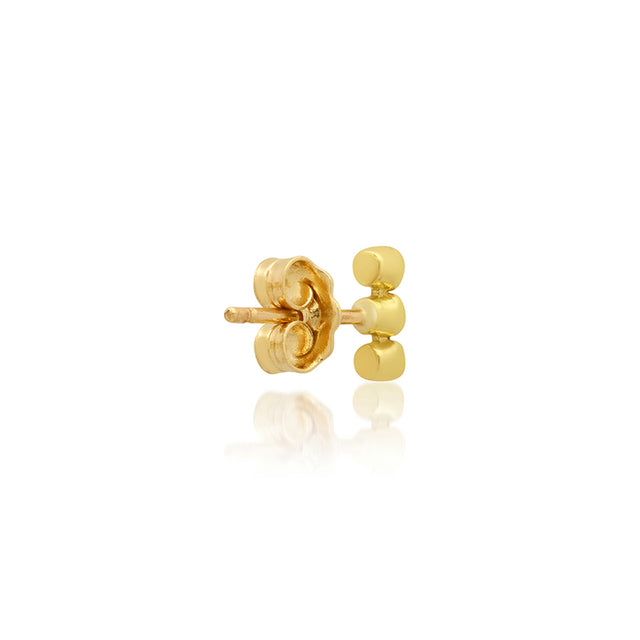 3 Mini Pearl Bezel Studs