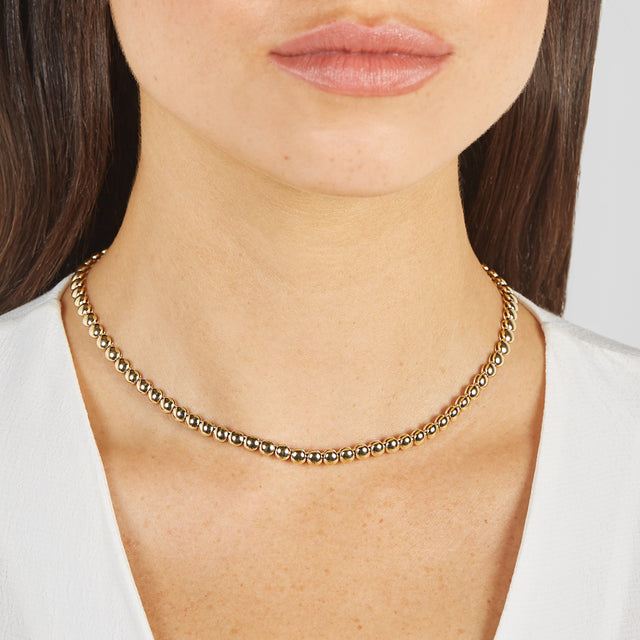 Luxe Bezel Tennis Necklace