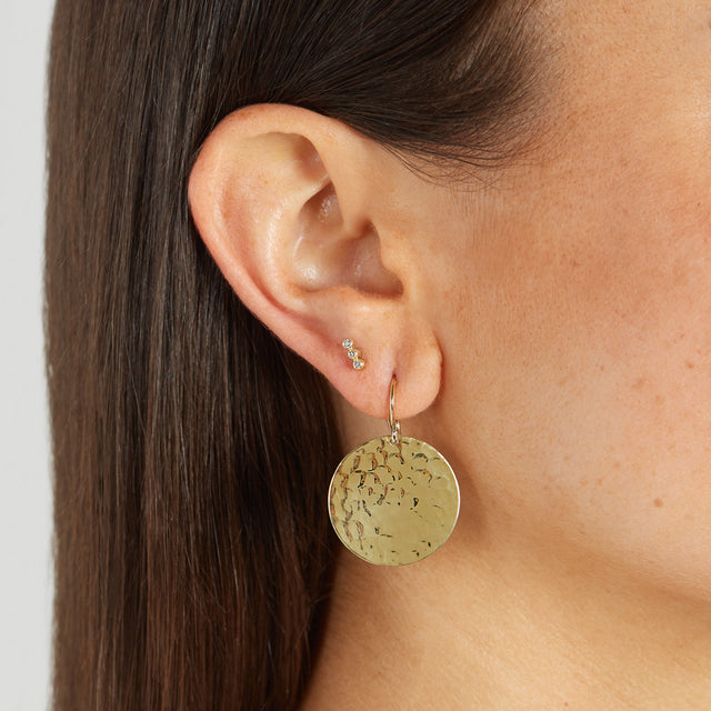 Small Hammered Disc Earrings