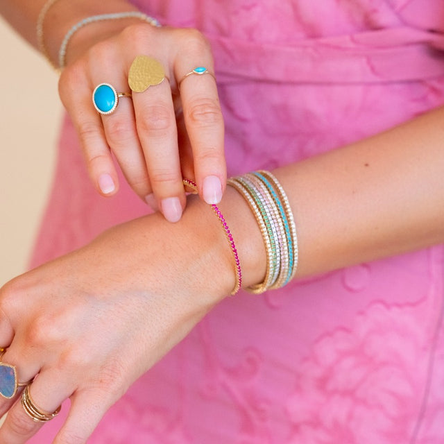 4-Prong Turquoise Tennis Cuff