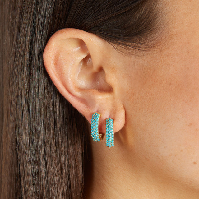 Turquoise Wide Huggies