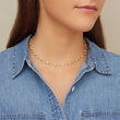 Medium Edith Link Necklace with Diamond Bezel Accents