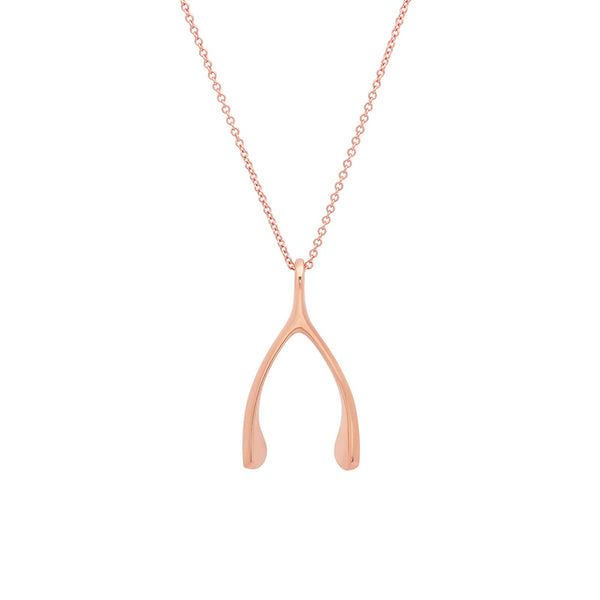 Rose Gold Wishbone Necklace for Women | Jennifer Meyer